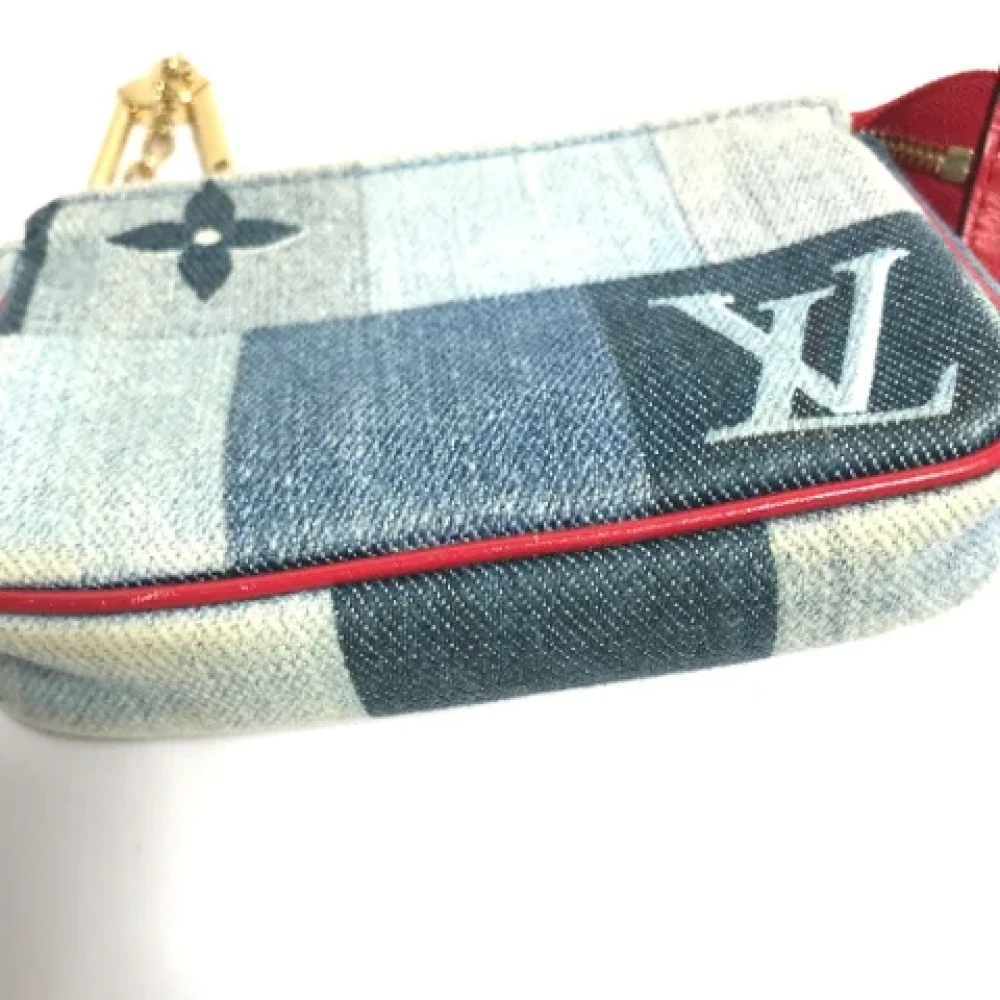 Louis Vuitton Vintage Pre-owned Denim wallets Blue Dames