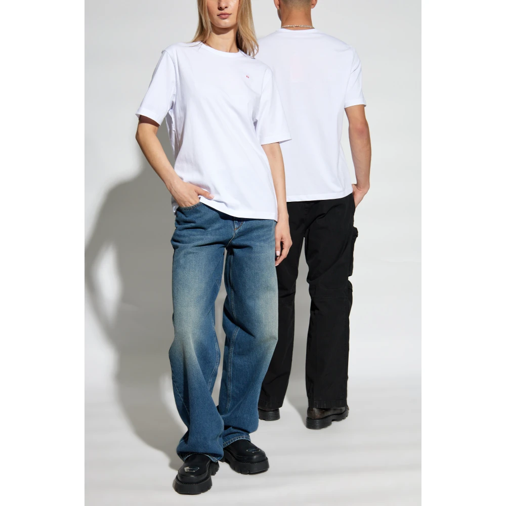 Diesel T-shirt T-Adjust-Microdiv White Unisex