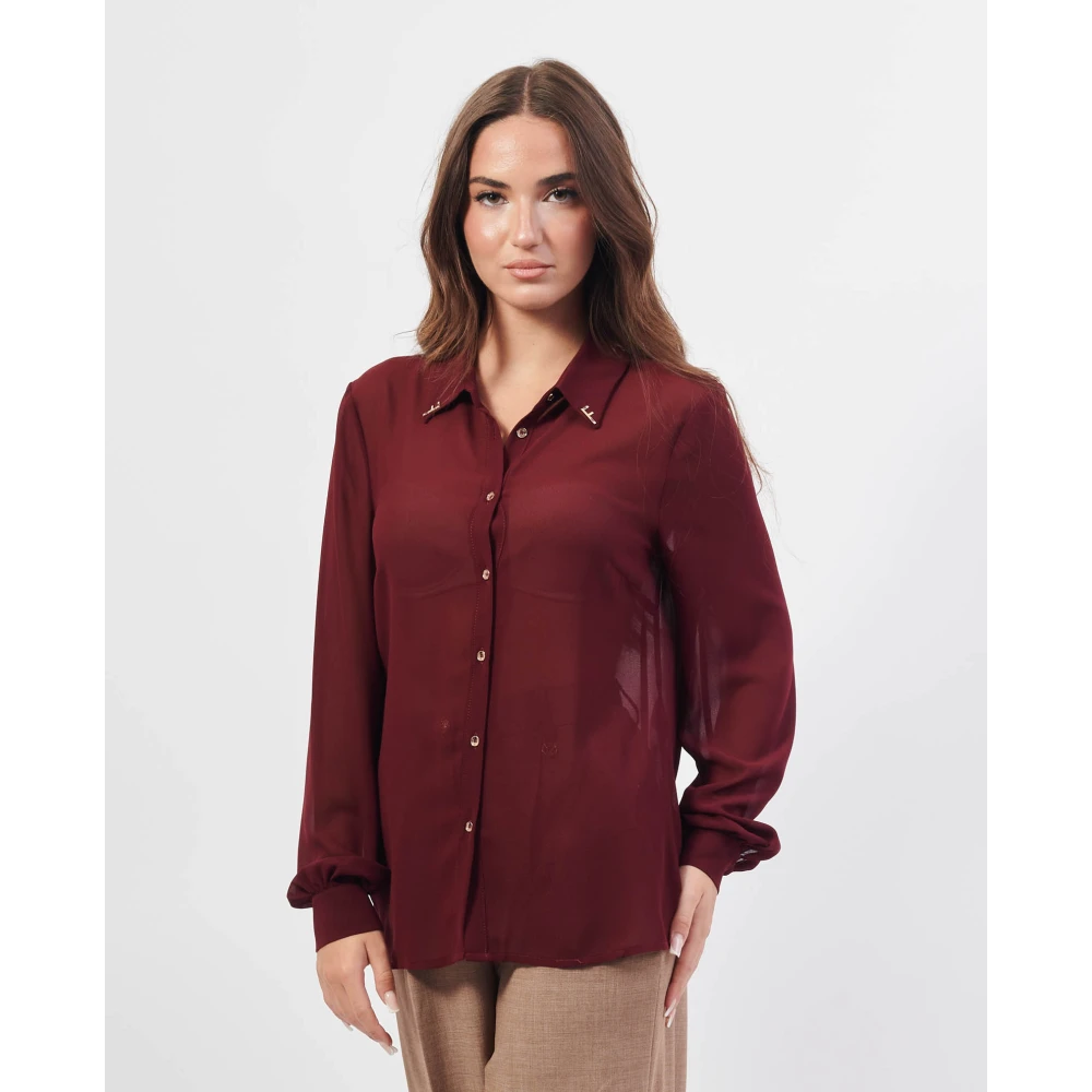 Fracomina Bordeaux Blouses voor Vrouwen Red Dames