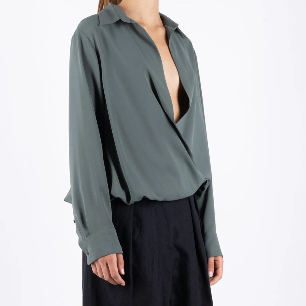Dries Van Noten Petrolio Polyester Rok Green Dames