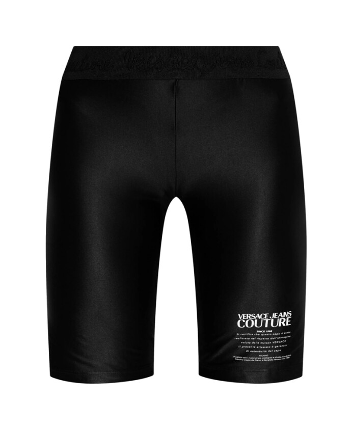black-logo-print-elastic-waistband-shorts