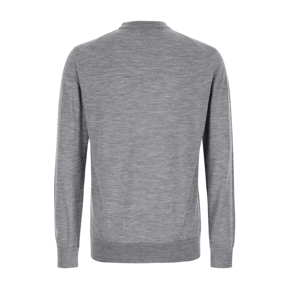 Eleventy Merino Zijde Trui Grijs Gray Heren