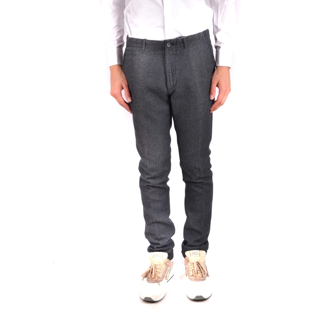 Daniele Alessandrini Gray Slim-Fit Stylish Trousers Upgrade - Male - Slim-Fit Trousers - M - Trousers