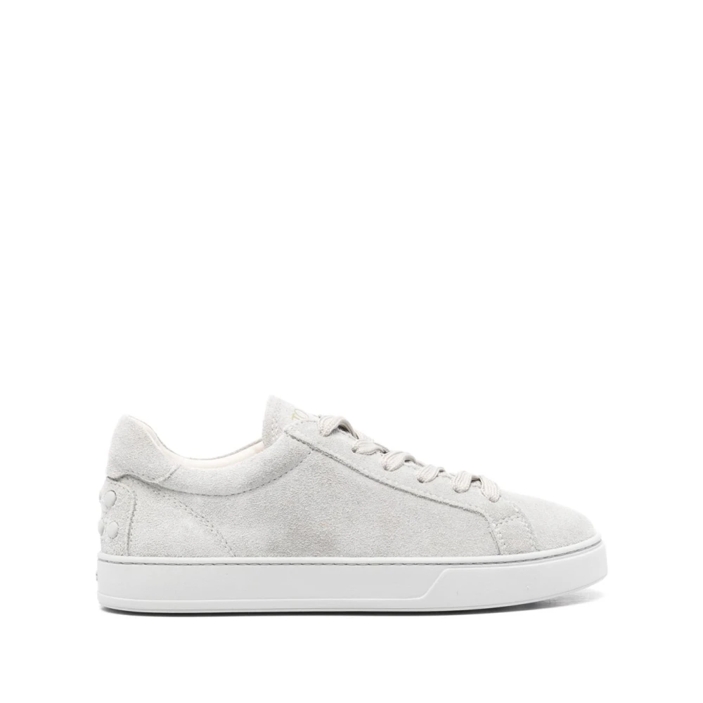 Tod's Women's Gray Sneakers, 8 Uk, Grey Trainers Lace-Up Padded Ankle