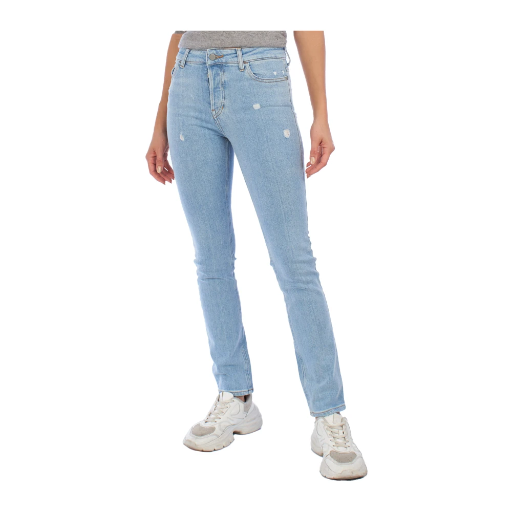 Emporio Armani Women's Blue Slim Fit Jeans, W26, Contemporary Skinny Jeans With Unique Details