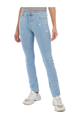 Moderne Skinny Jeans med Unika Detaljer