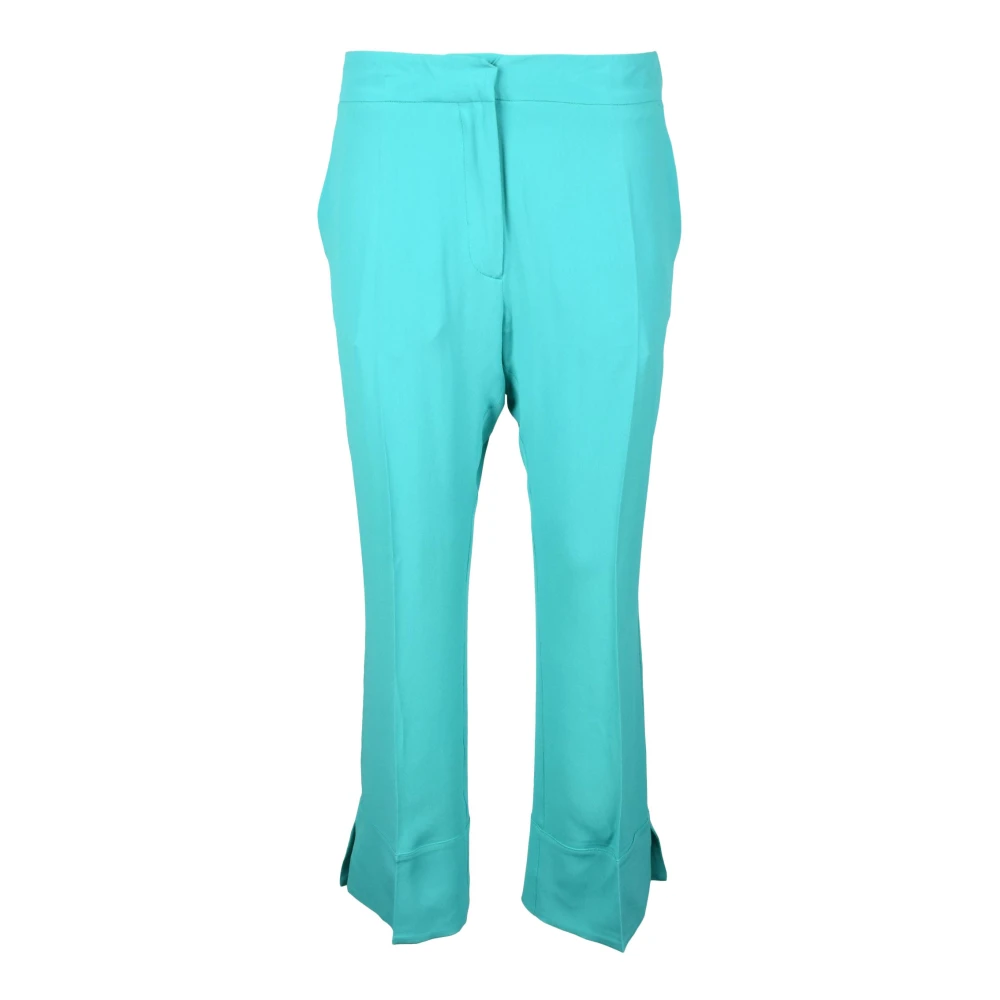 Semicouture Zijden Blend Broek Blue Dames