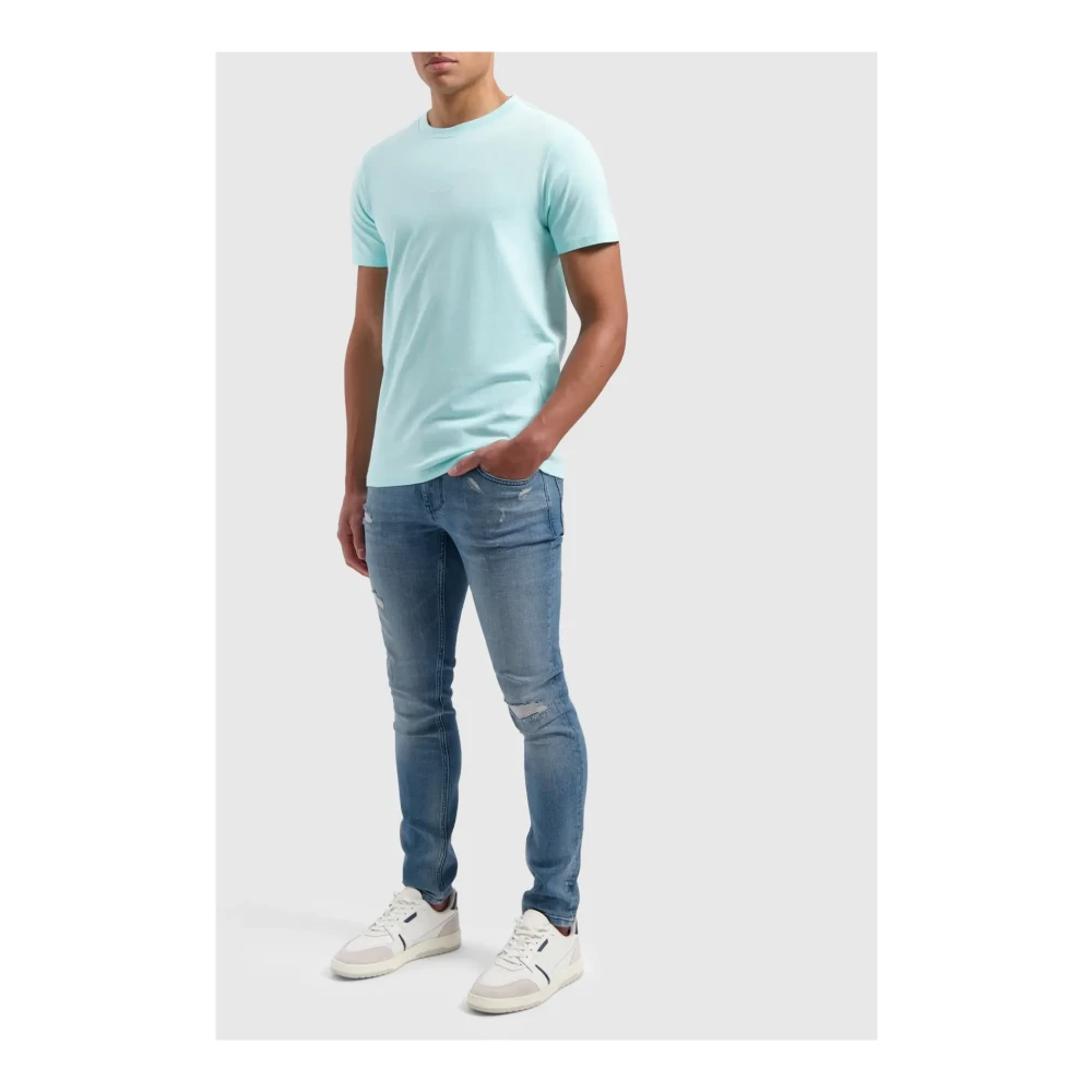 Pure Path Mid Blue Denim Jeans Blue Heren