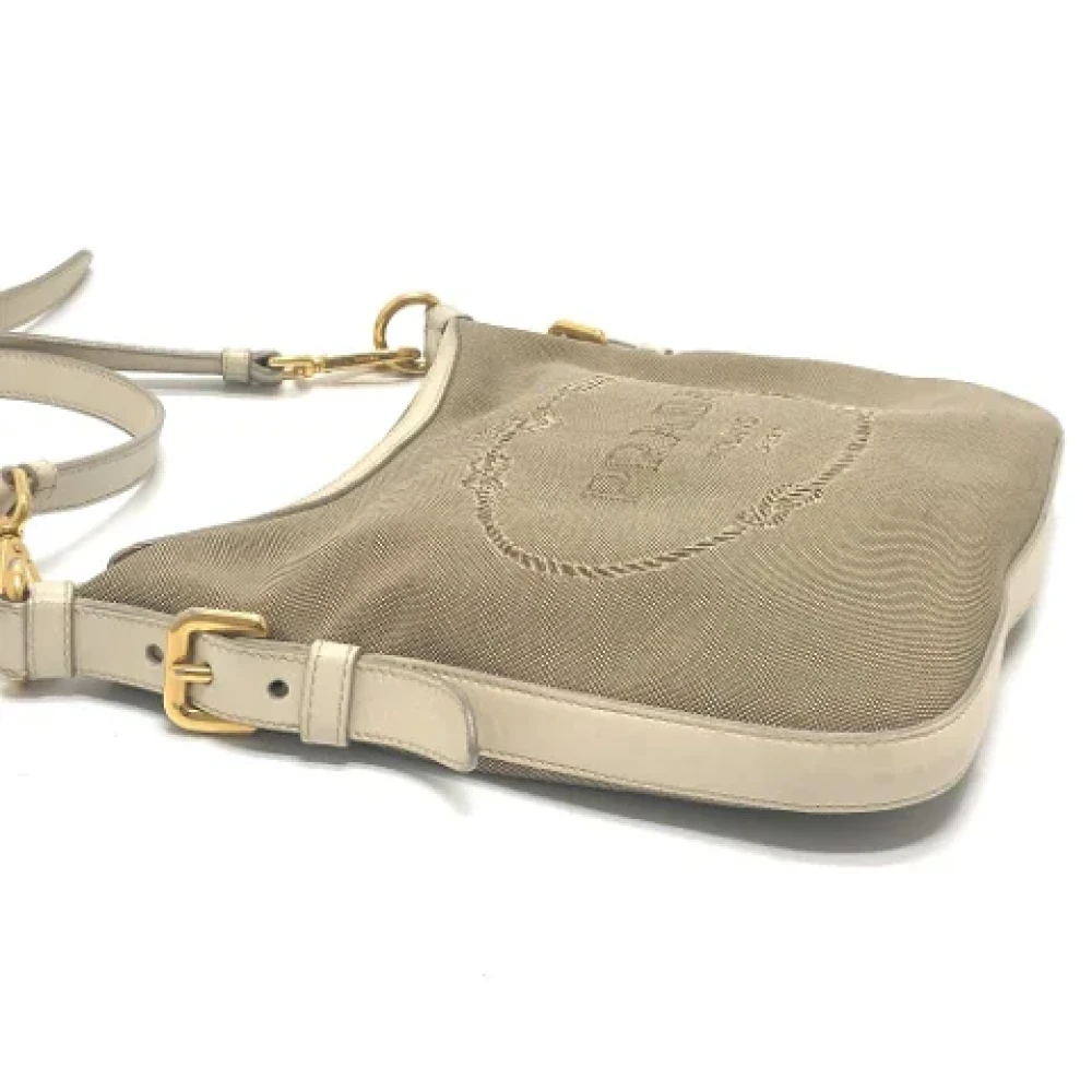 Prada Vintage Pre-owned Fabric prada-bags Beige Dames