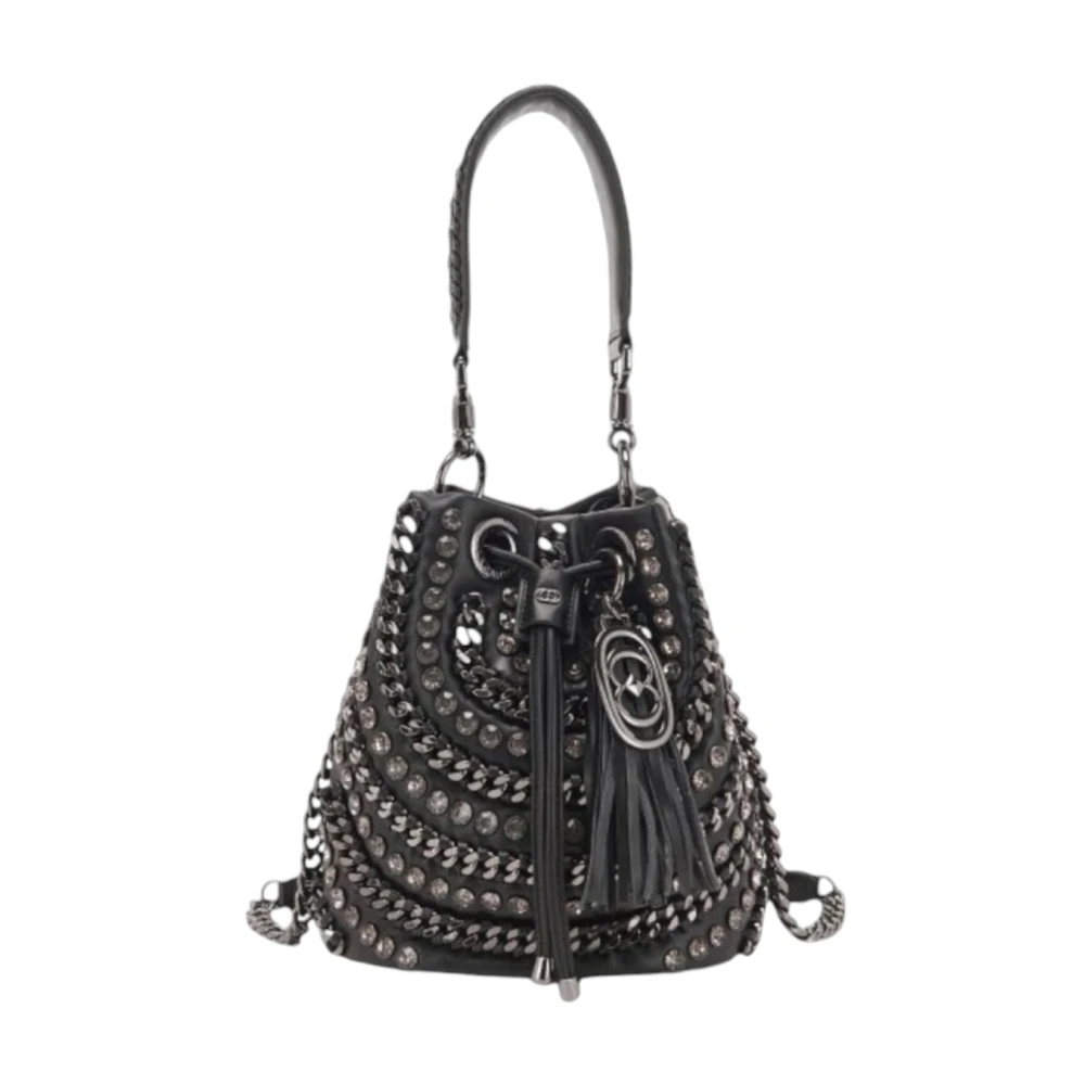 La Carrie Stijlvolle Leren Tas Black Dames