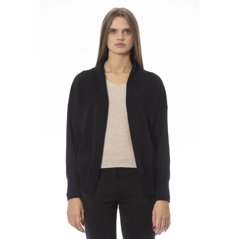 Baldinini Trendy Vest met Metalen Monogram Black Dames