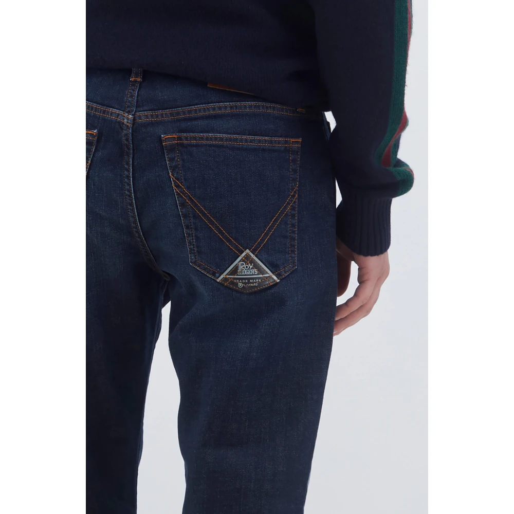 Roy Roger's Donkere wassing slim fit denim jeans Blue Heren