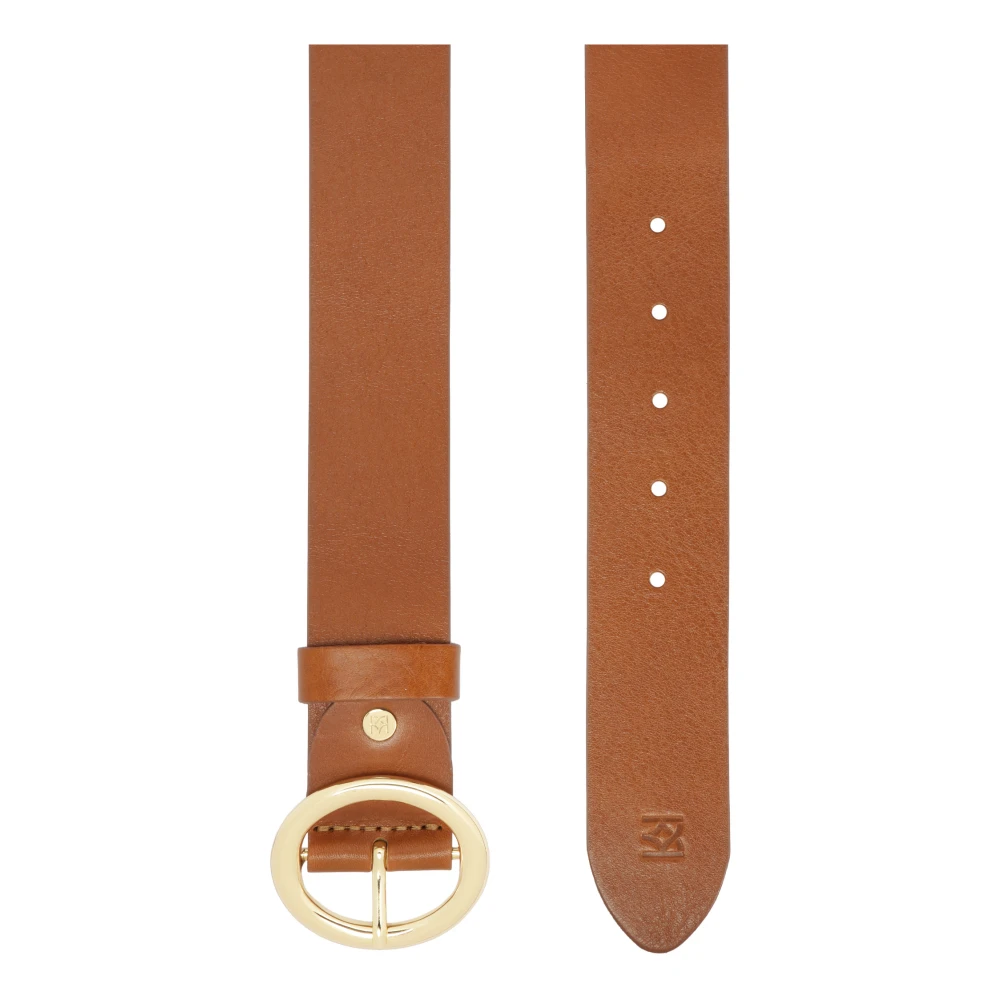 Kazar Leren riem met gouden gesp Brown Dames