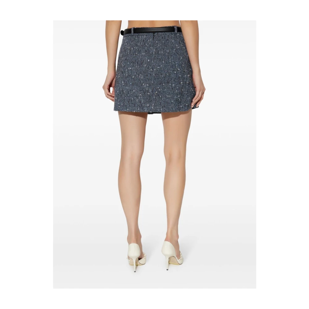 Self Portrait Bouclérok met ritssluiting Blue Dames