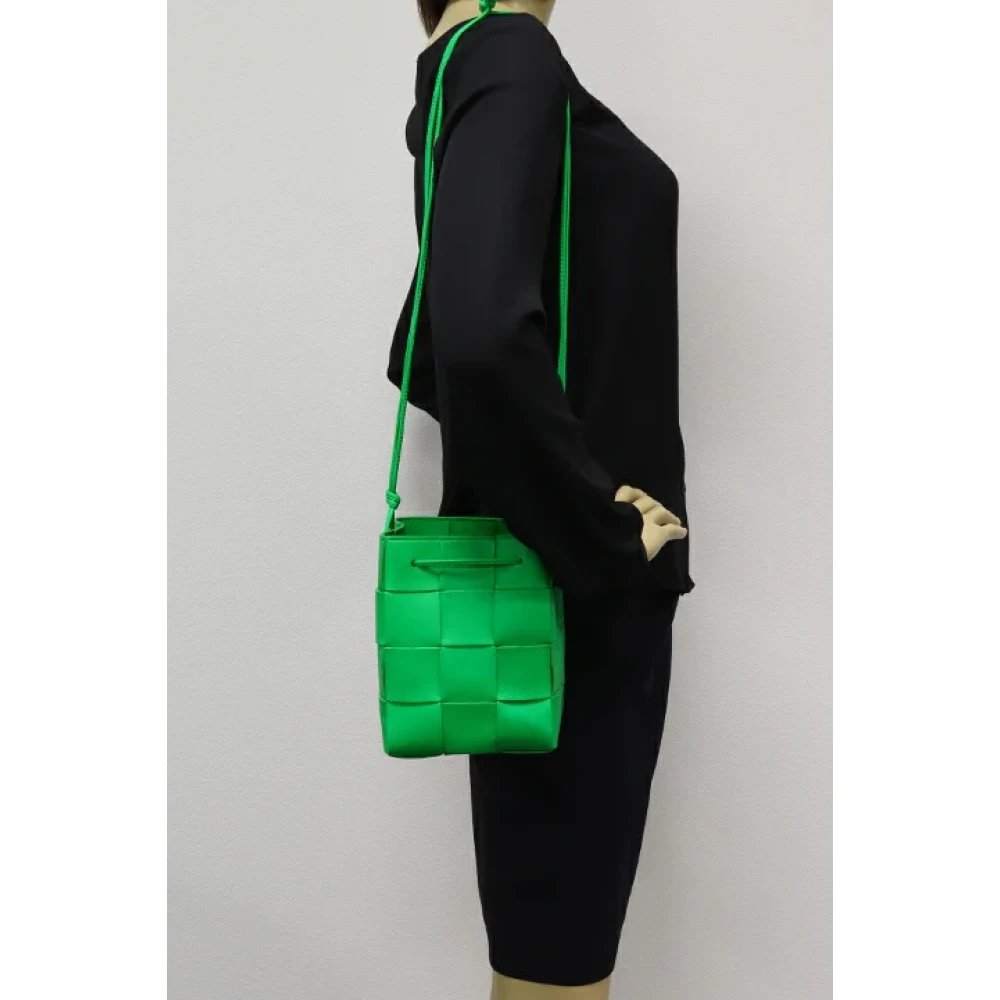 Bottega Veneta Vintage Pre-owned Leather crossbody-bags Green Dames