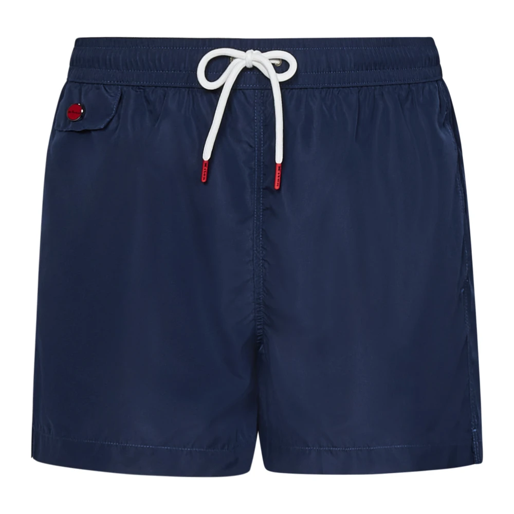Kiton Blauwe zwemkleding Ss25 Stijlvolle lichtgewicht zwembroek Blue Heren