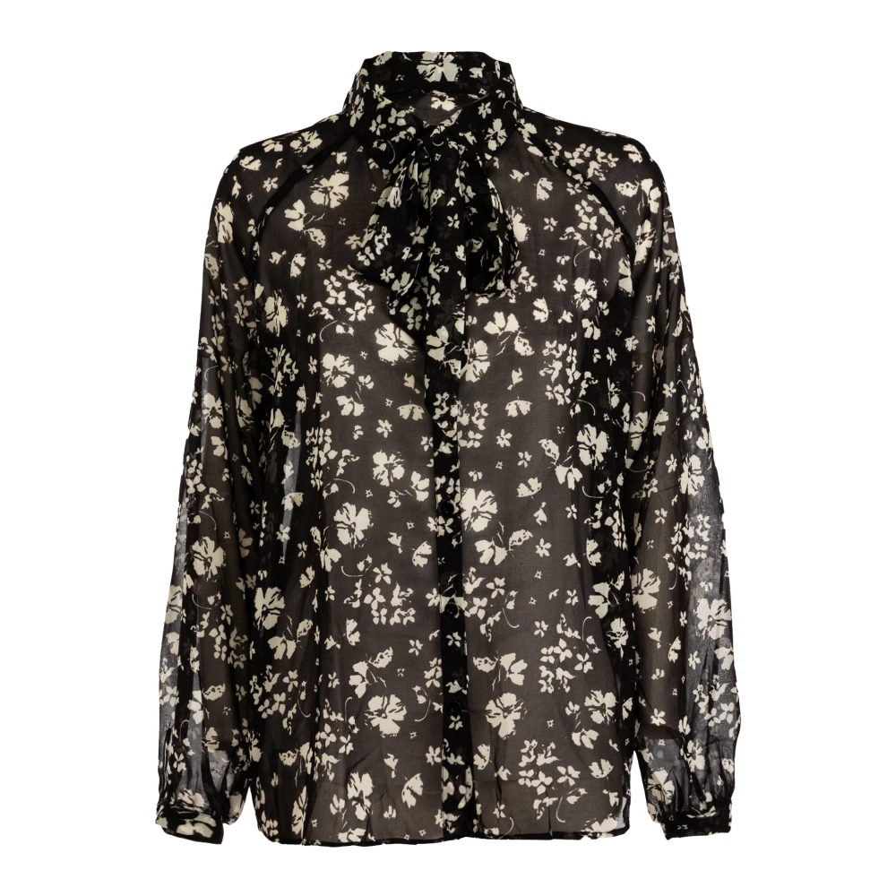 Liu Jo Gestreepte lange mouwen damesblouse Black Dames