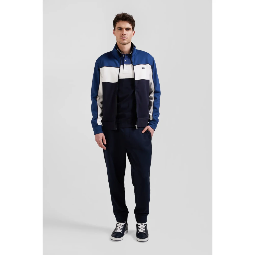 Eden Park Tricolor katoenen zip-up sweatshirt Multicolor Heren