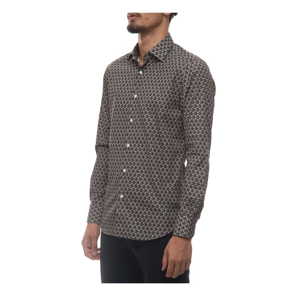 Càrrel Fantasie Bloemen Jurk Kraag Shirt Gray Heren