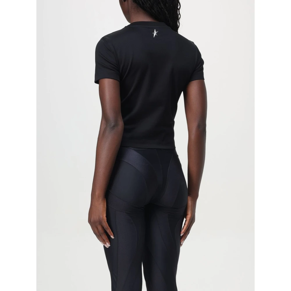Mugler Zwarte Pierced Baby T-shirt Black Dames