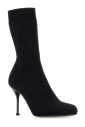 black-stretch-nylon-ankle-boots
