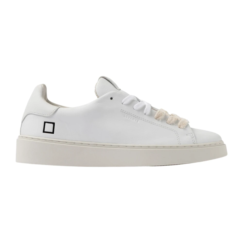 D.a.t.e. Men's White Sneakers, 9 Uk, Levante Calf Trainers