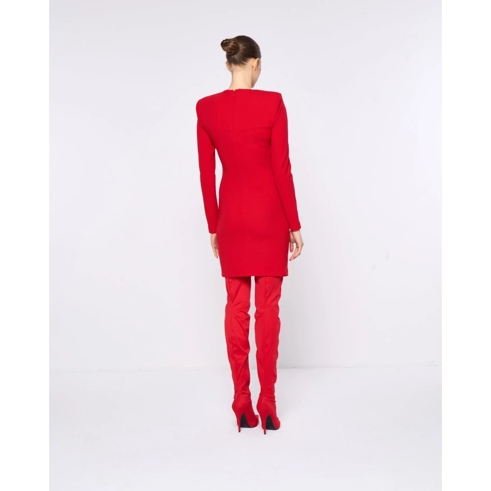 Silvian Heach Jurk met plooien Red Dames