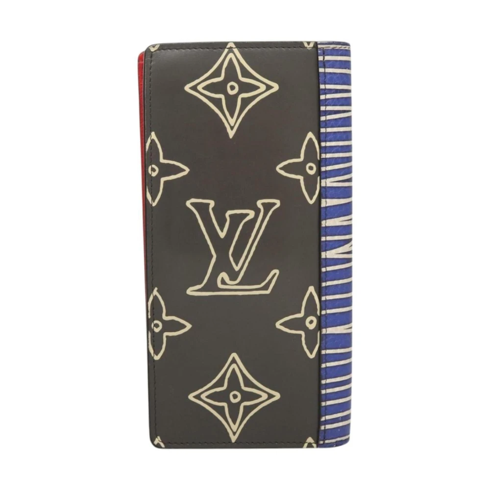 Louis Vuitton Vintage Unisex Blue Pre-Owned Monogram Bifold Long Wallet