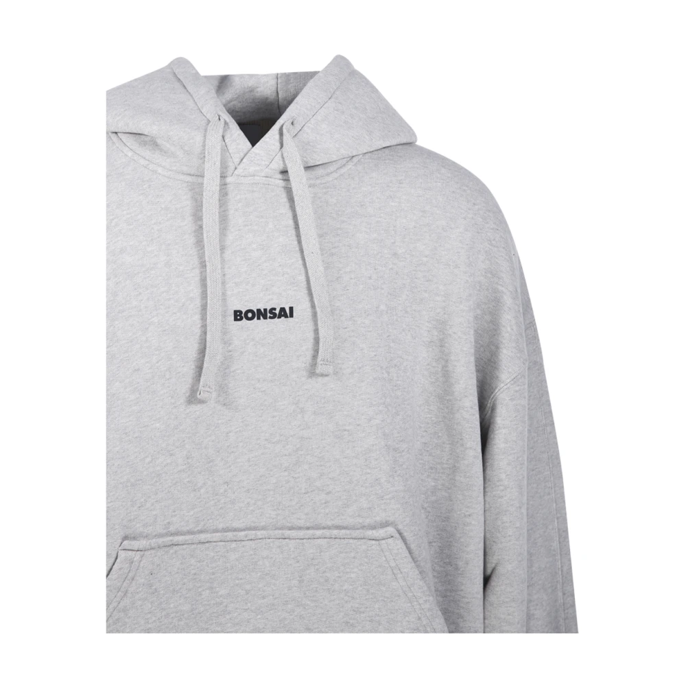 Bonsai Klassieke Box Logo Hoodie Sweatshirt Gray Heren
