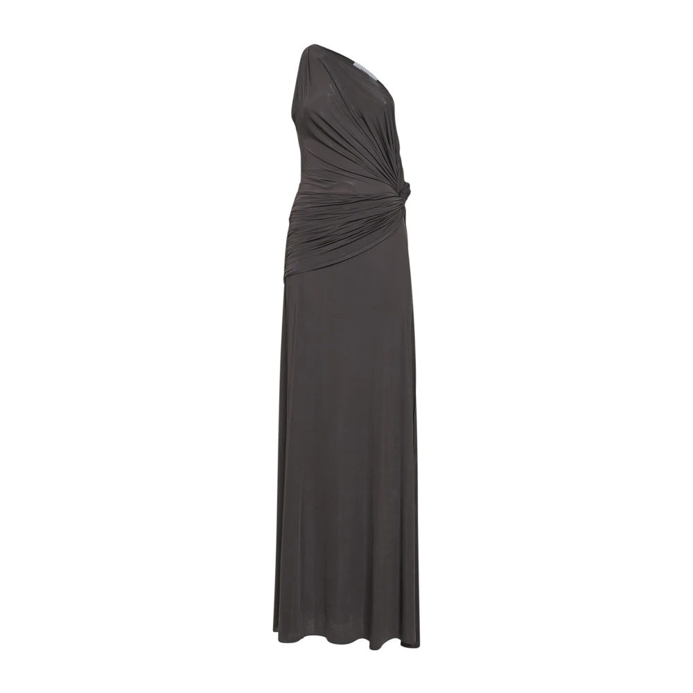 Alex Perry Gray Gowns, Female, M, One Shoulder Twist Gown