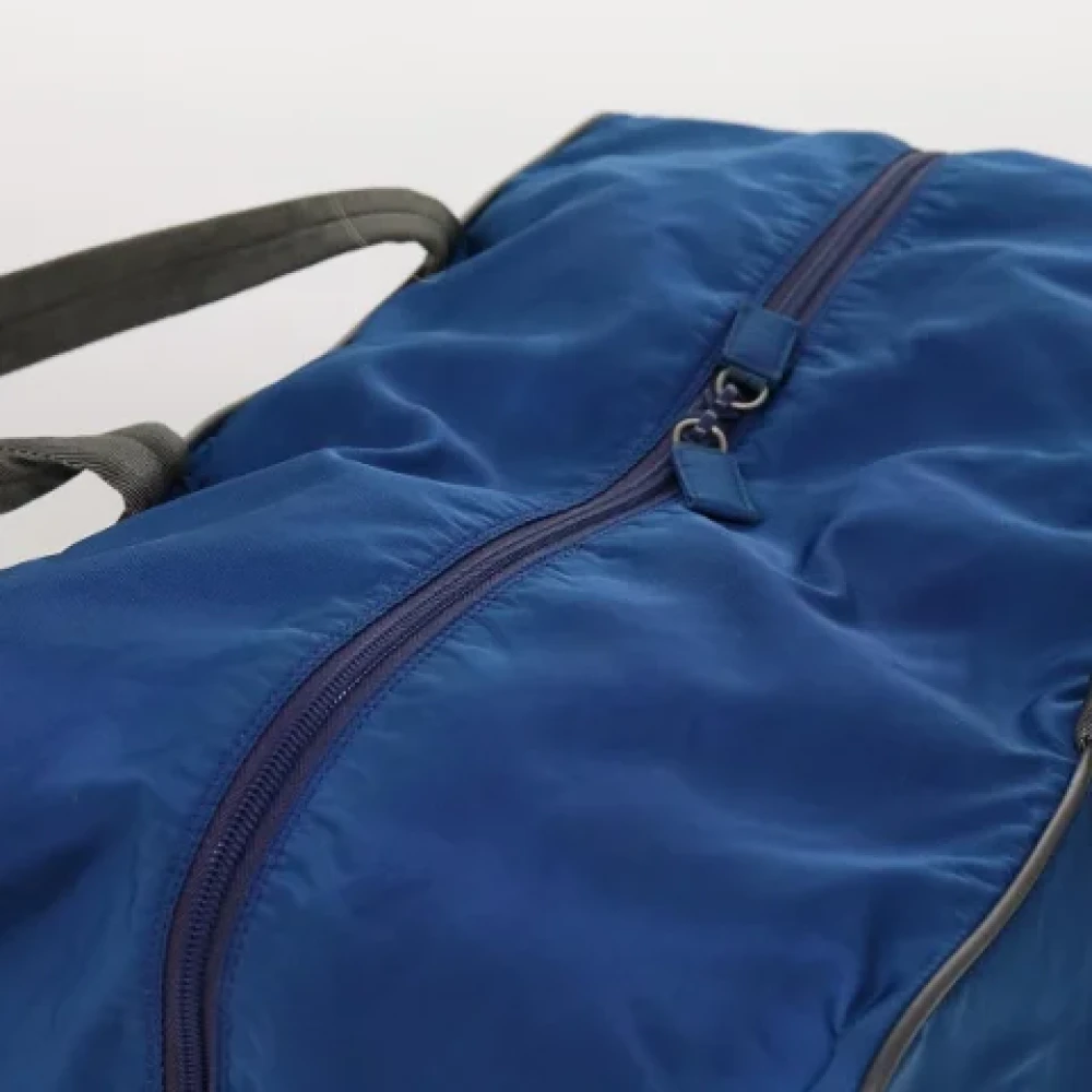 Prada Vintage Pre-owned Nylon travel-bags Blue Dames
