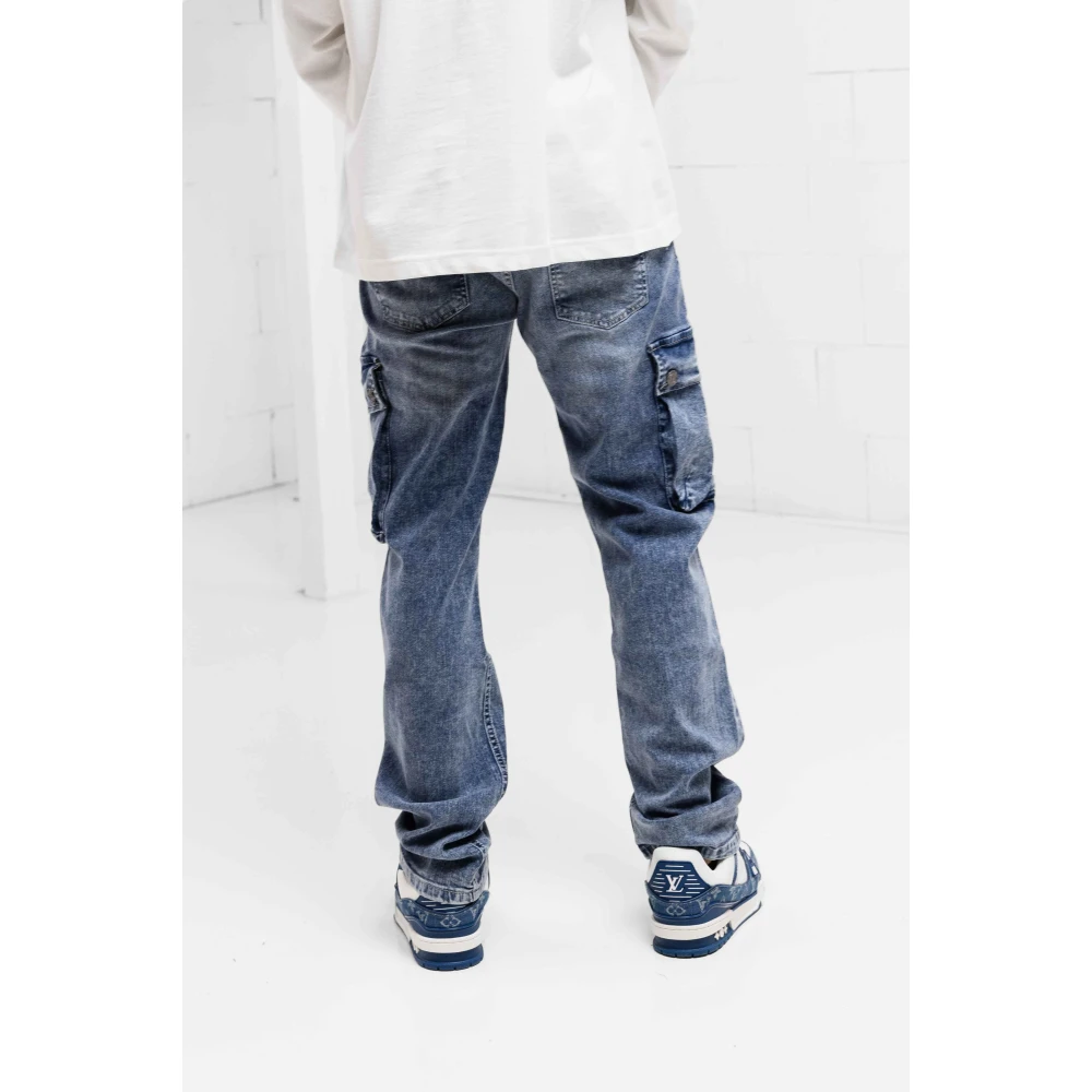 Xplct Studios Blauwe Cargo Broek Heren Blue Heren