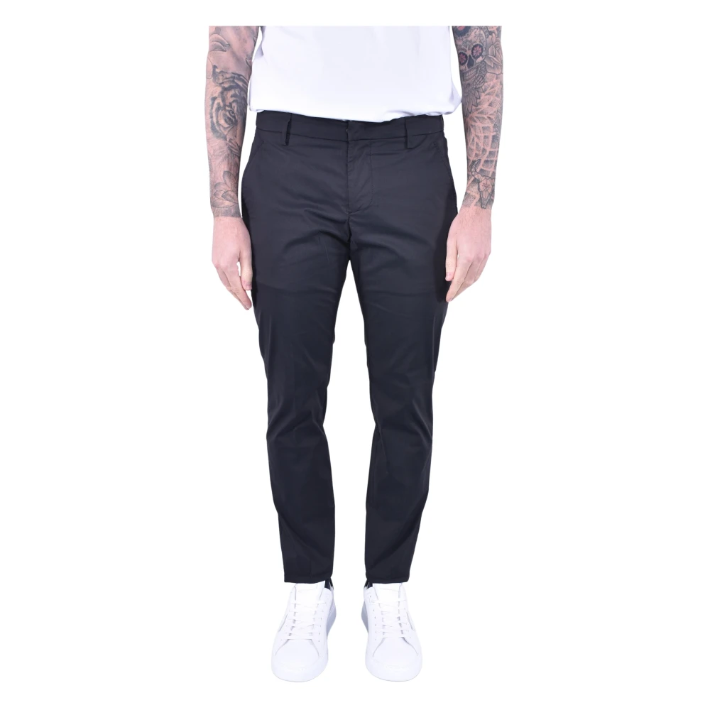 Dondup Men's Black Slim Chino Trousers In Stretch Cotton - Slim-Fit Trousers - W34 - Trousers