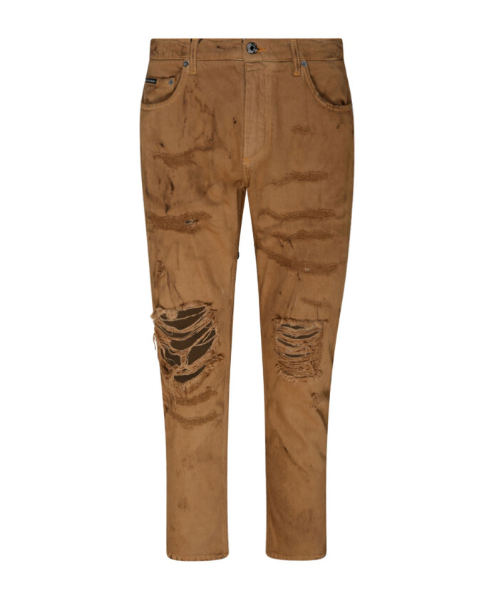 light-brown-ripped-slim-fit-jeans