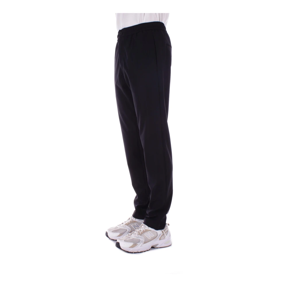 Suns Zwarte broek met zakken en rits Black Heren