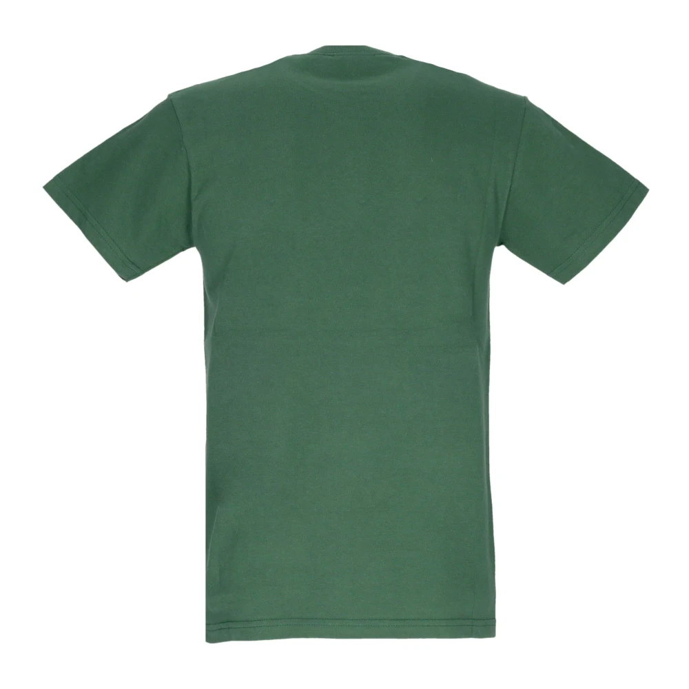 Usual Geborduurd T-shirt in Flesgroen Green Heren
