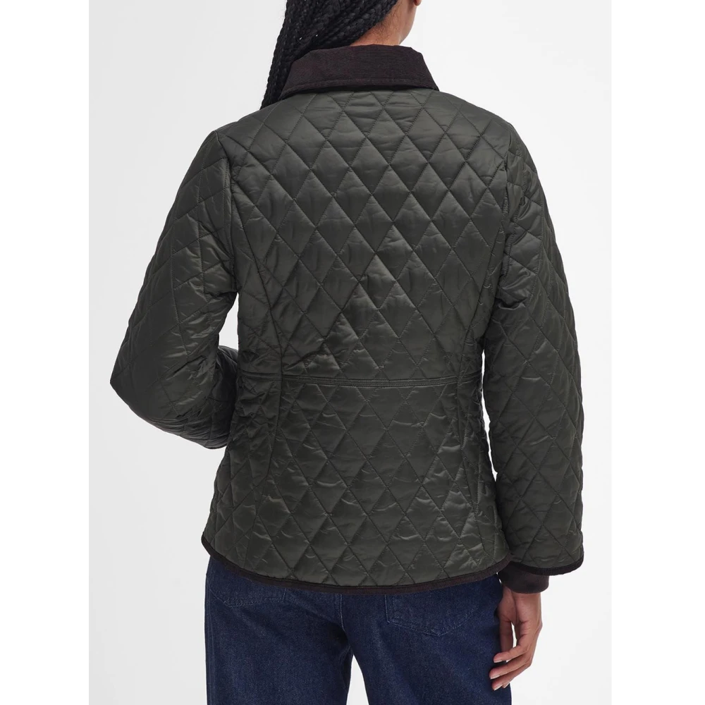 Barbour Gewatteerde jas voor moderne vrouwen Green Dames