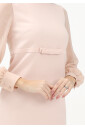 robe-courte-rose-avec-manches-en-georgette
