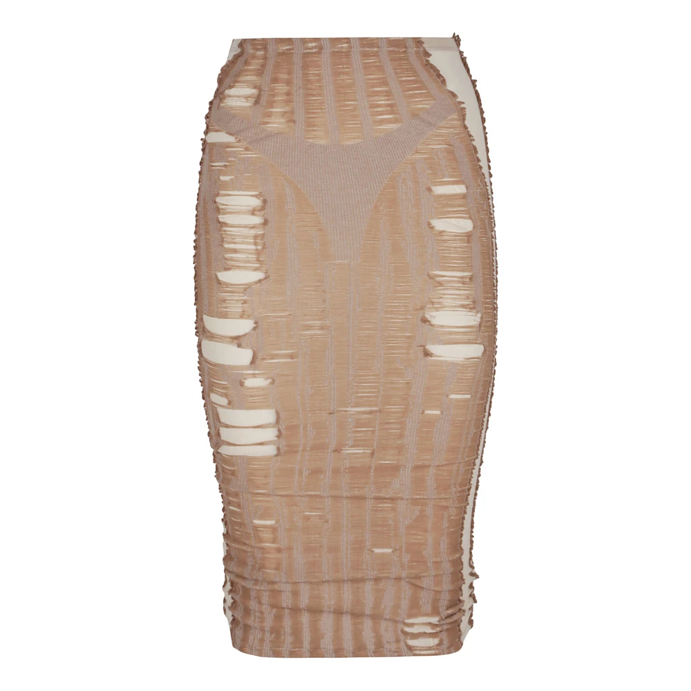 Diesel Femme Beige - Midi Skirt - Jupes - Taille: 38 Fr