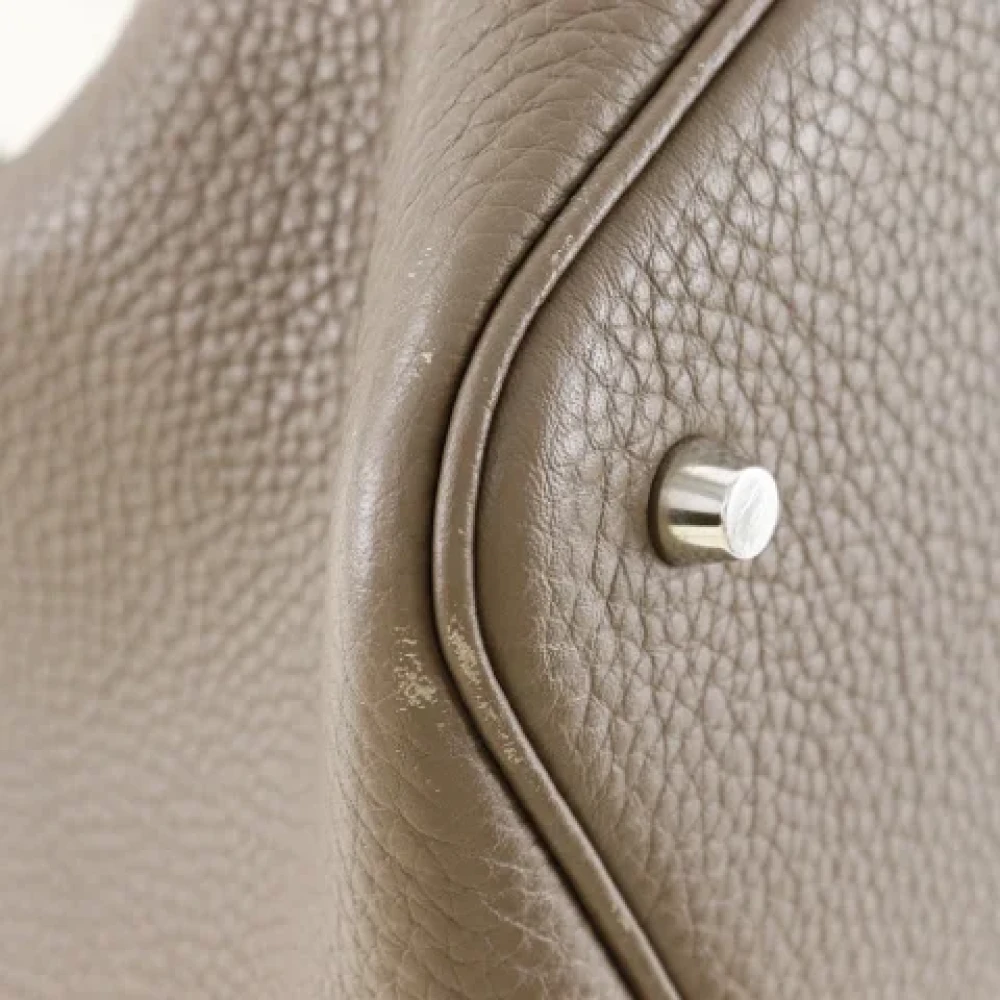 Hermès Vintage Pre-owned Leather handbags Gray Dames