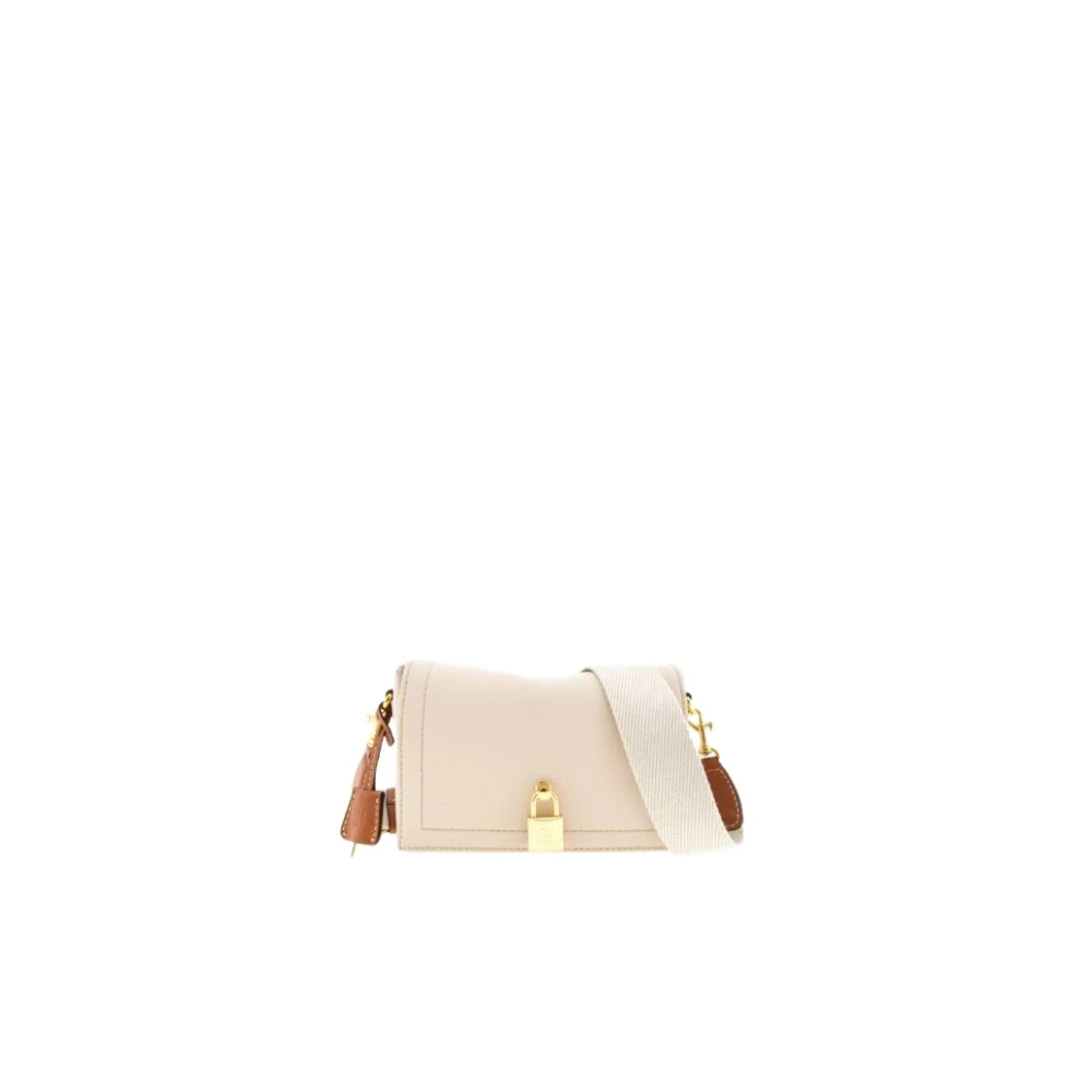 Carolina Herrera Vergrendelde Crossbody Mini Tas Magnolia Beige Dames