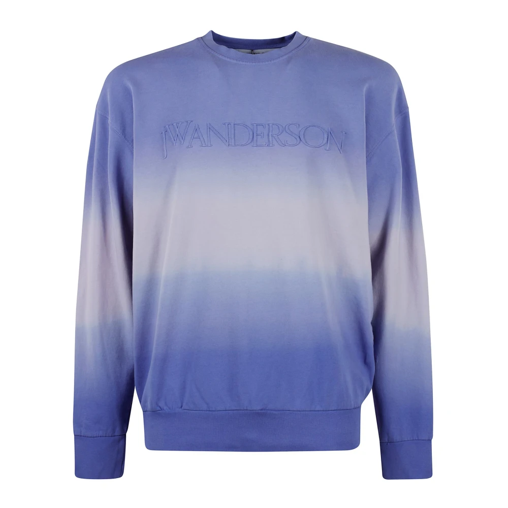 JW Anderson Gradient Geborduurde Sweatshirt Purple Heren