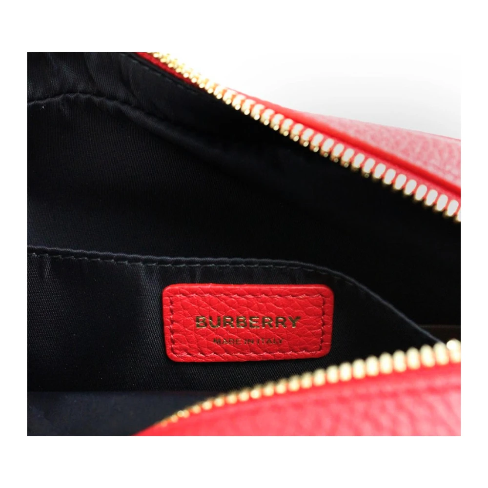 Burberry Rode Leren Camera Crossbody Tas Red Dames