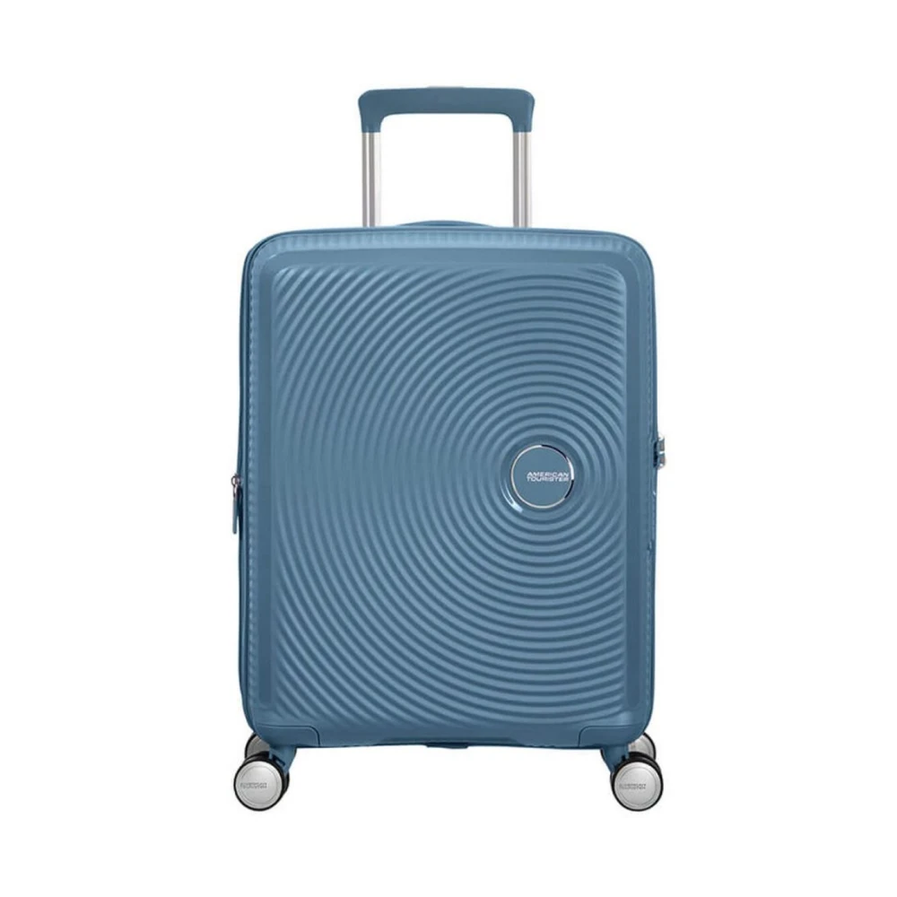American Tourister Unisex Blå Expanderbar Soundbox Trolley Med Tsa-Lås