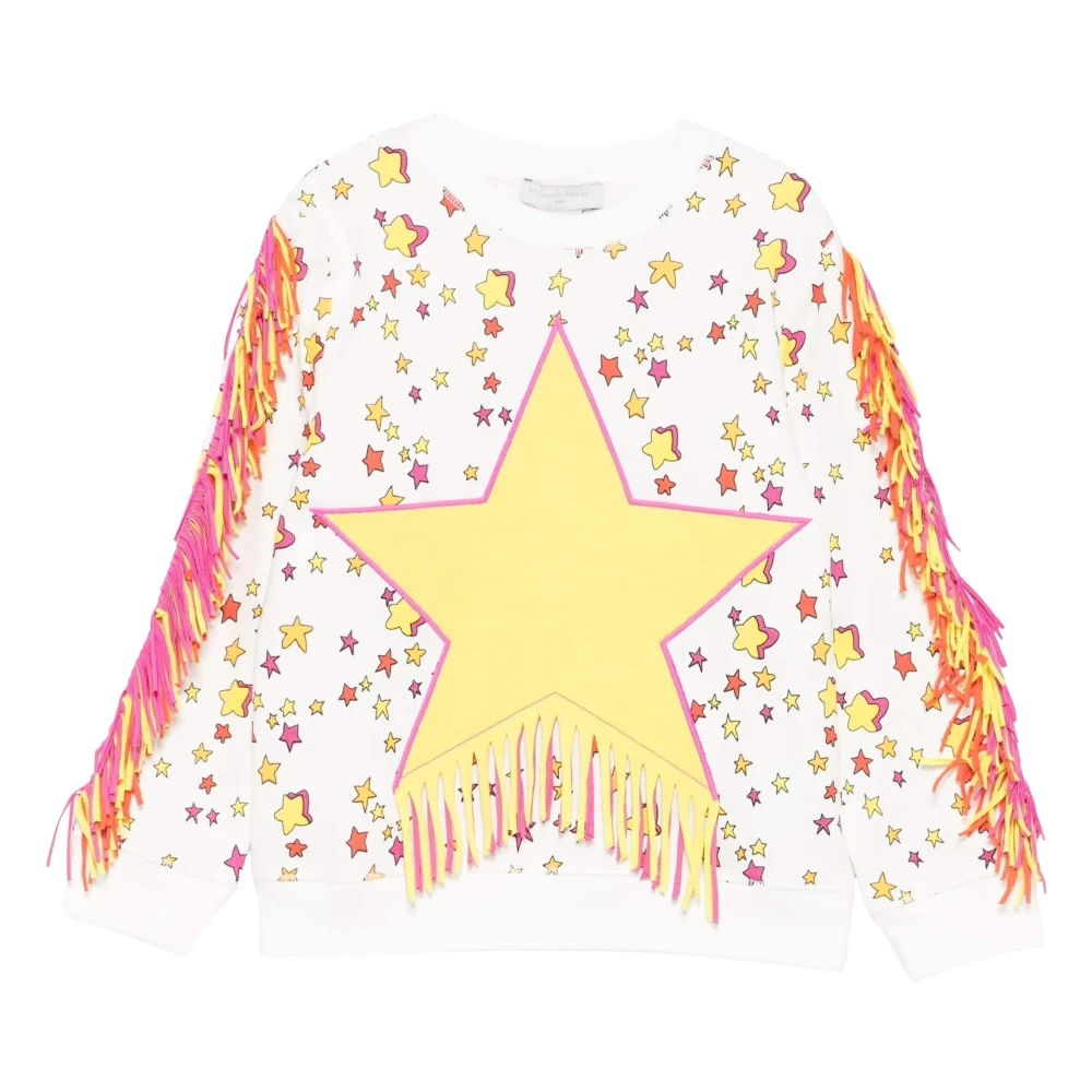 Stella Mccartney Girls Multicolor Fringed Star Sweatshirt - Kids Sweatshirts - 4 Y - Kids
