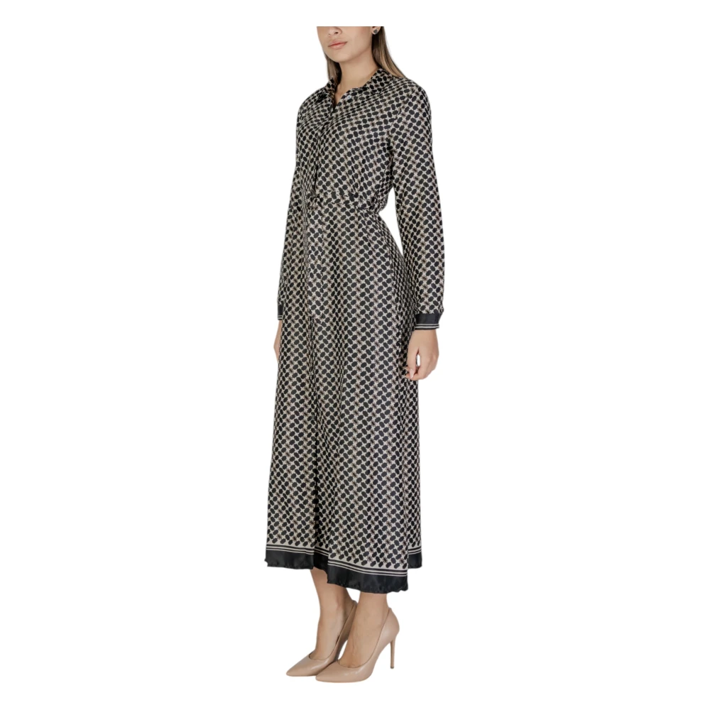 Only Zwarte V-hals Jurk Herfst Winter Vrouwen Black Dames