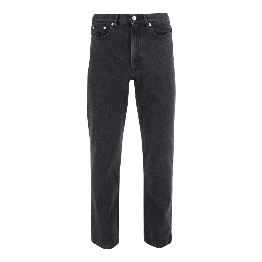 A.p.c. Zwarte denim jeans met rechte pasvorm Black Heren
