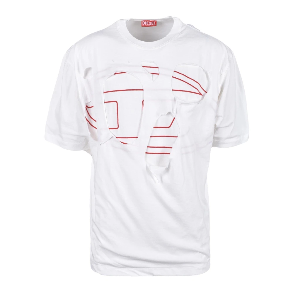 Diesel Katoenen T-shirt White Heren