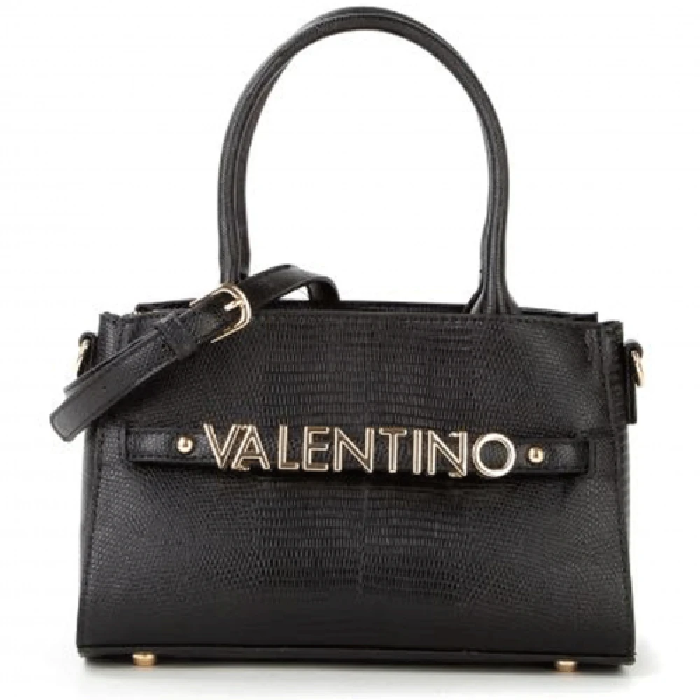Valentino by Mario Valentino Zwarte Valentino handtas met gouden accenten Black Dames