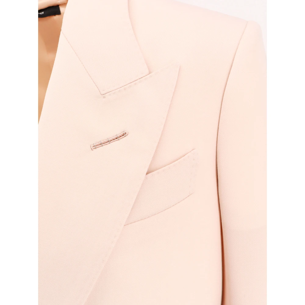 Tom Ford Wollen Blazer met Zijden Voering Pink Dames